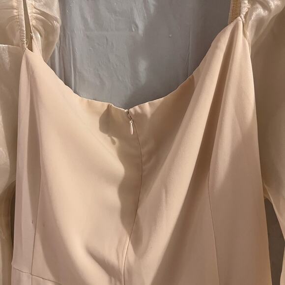 4 Si3nna ivory Sydney mini dress faux wrap ruched side wedding party size 1x - Picture 11 of 11